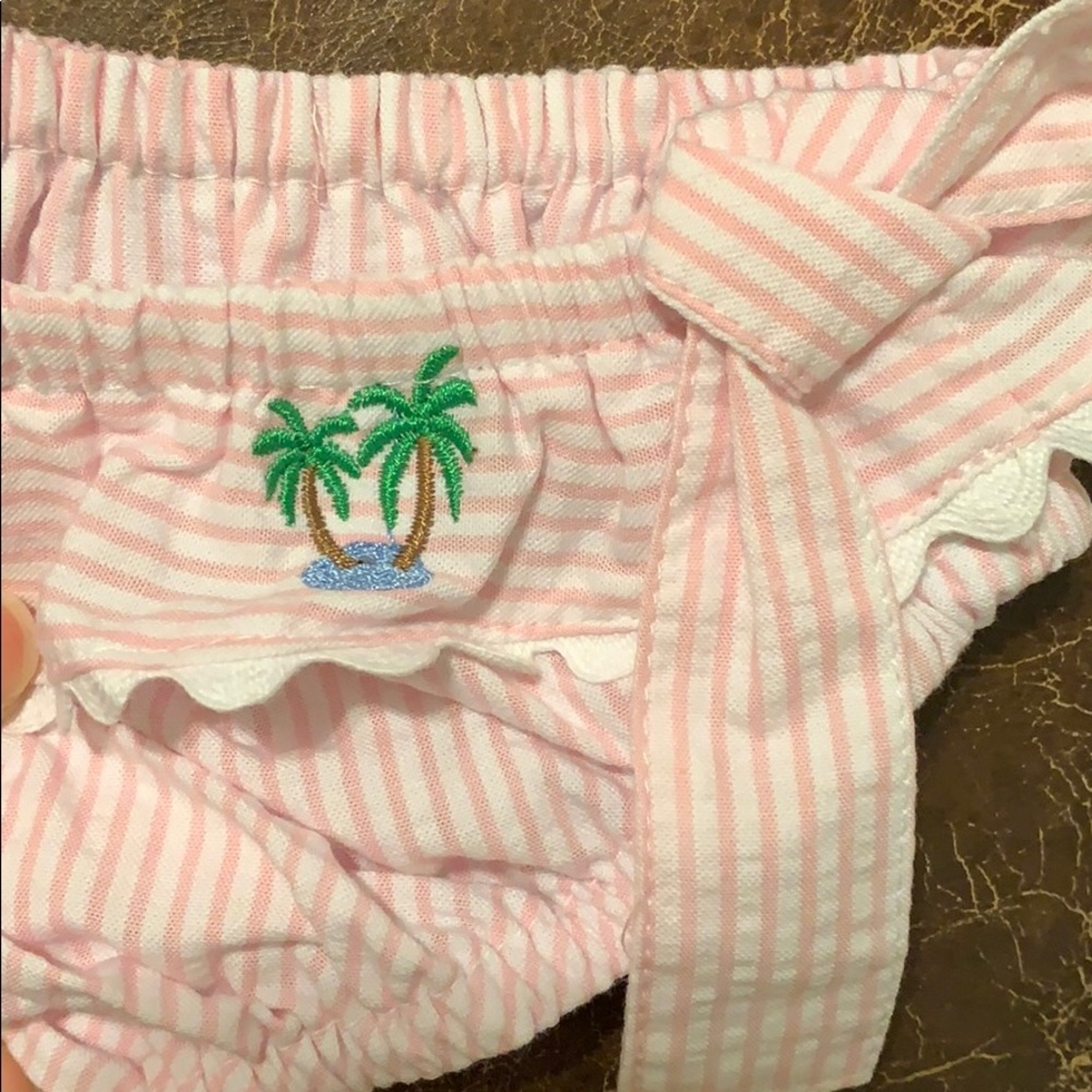 Bella Bliss baby striped seersucker bathing suit - Picture 5 of 6